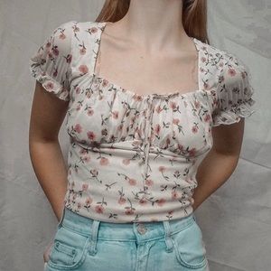 Floral Milkmaid Top
